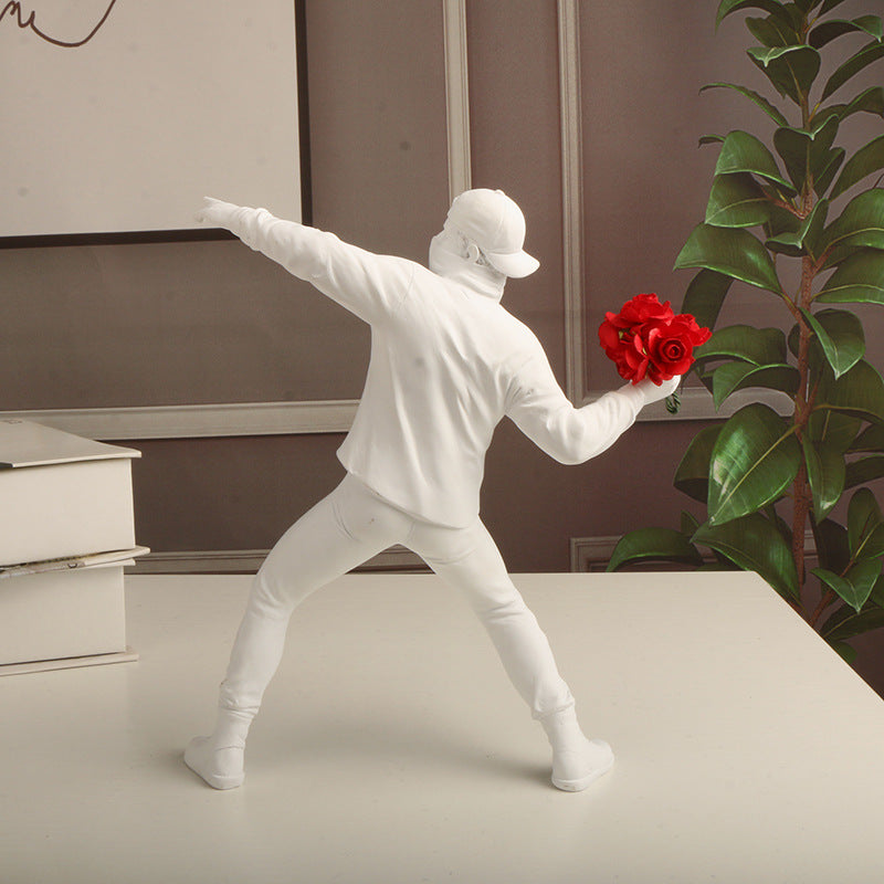 Banksy Flower Rioter – Urban Konst för Ditt Hem