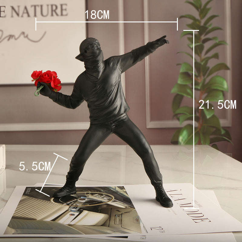 Banksy Flower Rioter – Urban Konst för Ditt Hem