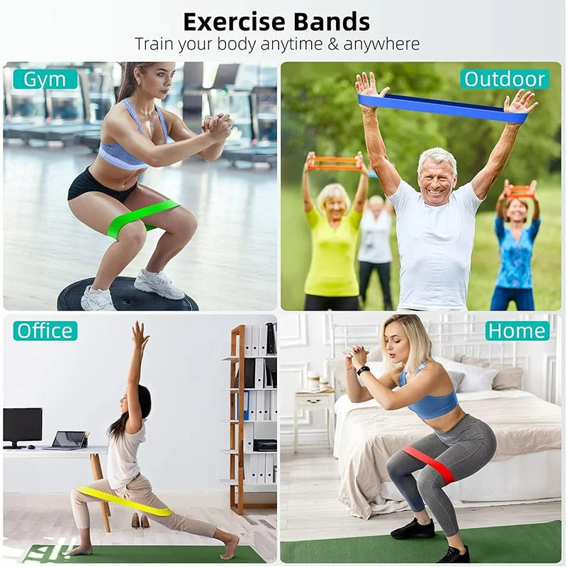 Resistance Band Set – 5 Nivåer, Ekologiskt Naturgummi, För Styrketräning