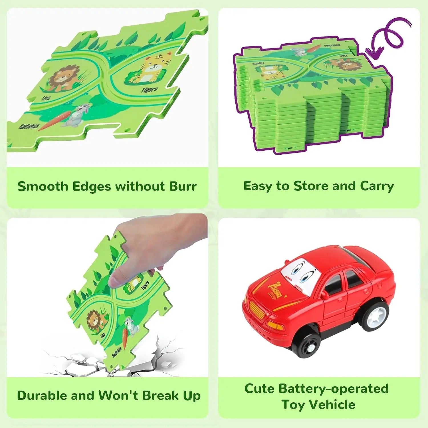 Puzzle Track Car Play Set: Roligt och Lärorikt för Barn