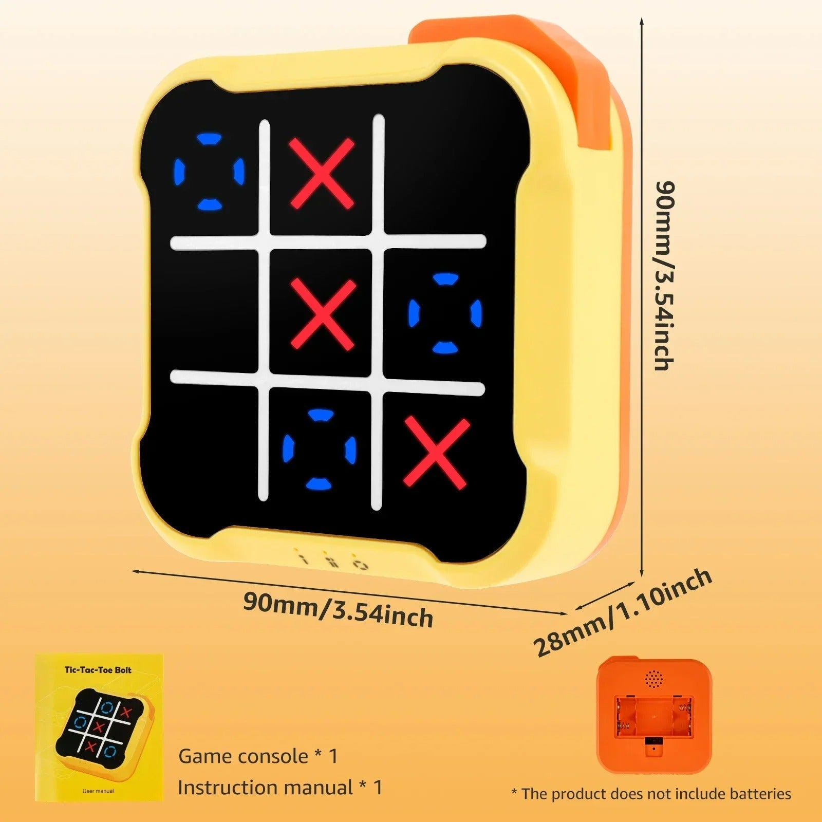 TicTacTech™-Electronisk Tic-Tac-Toe spel – Bärbart Minnesspel för Barn och Vuxna