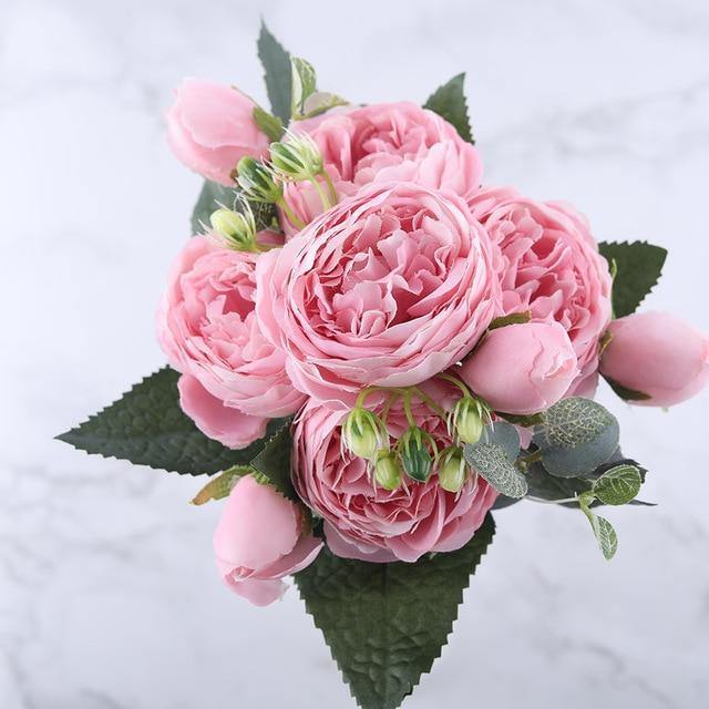 FauxPaeonia – 9-delade Konstgjorda Pioner i Siden