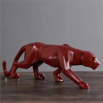 PantheraGeometri – Geometrisk Panther Skulptur