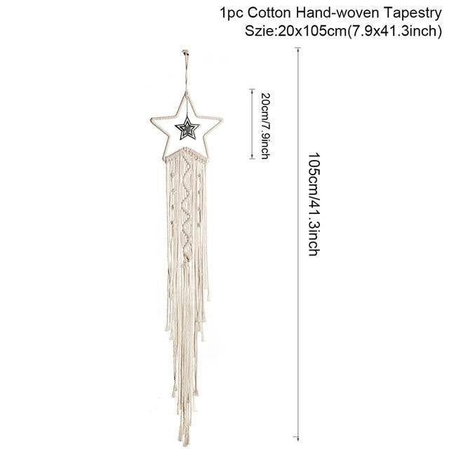 CelestialWeave – Handgjord Macramé Dreamcatcher för Himmelsk Elegans