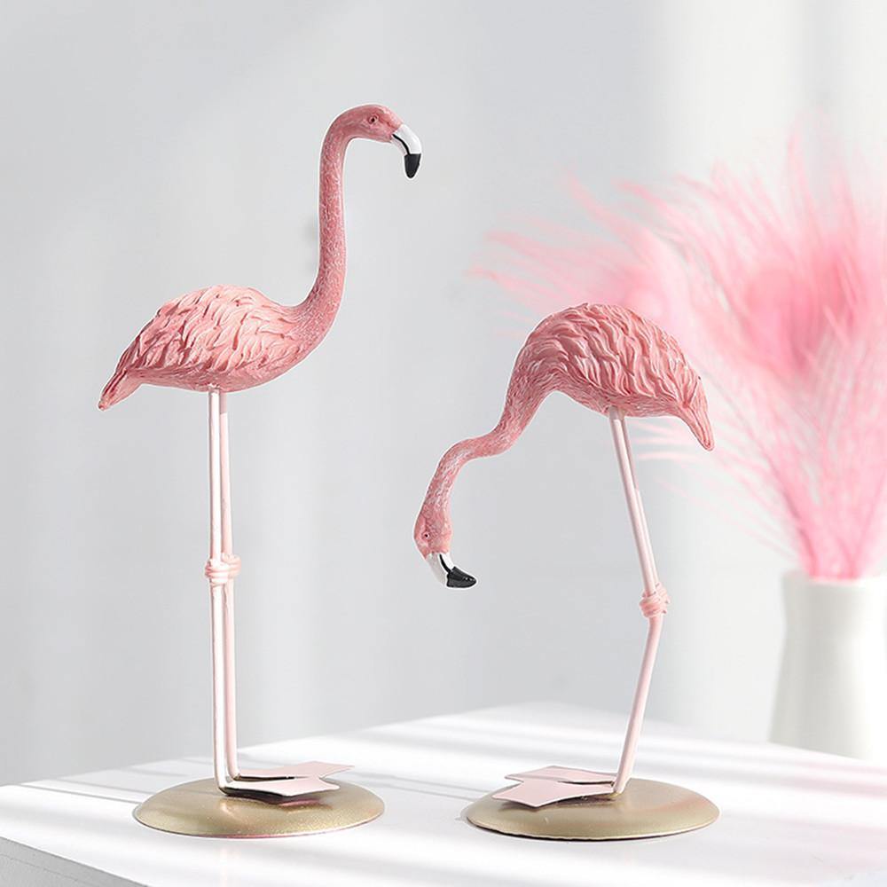 Exotiska Flamingo Statyetter