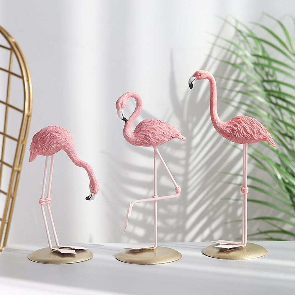 Exotiska Flamingo Statyetter